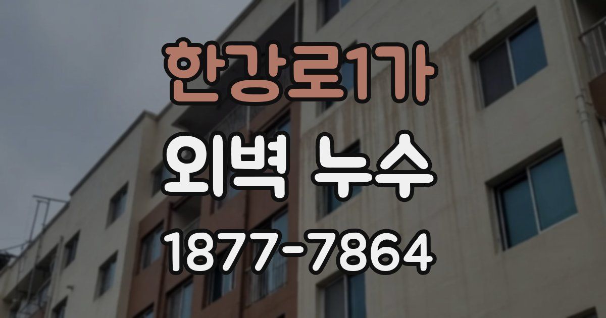 한강로1가 외벽 누수