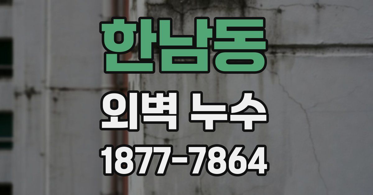 한남동 외벽 누수