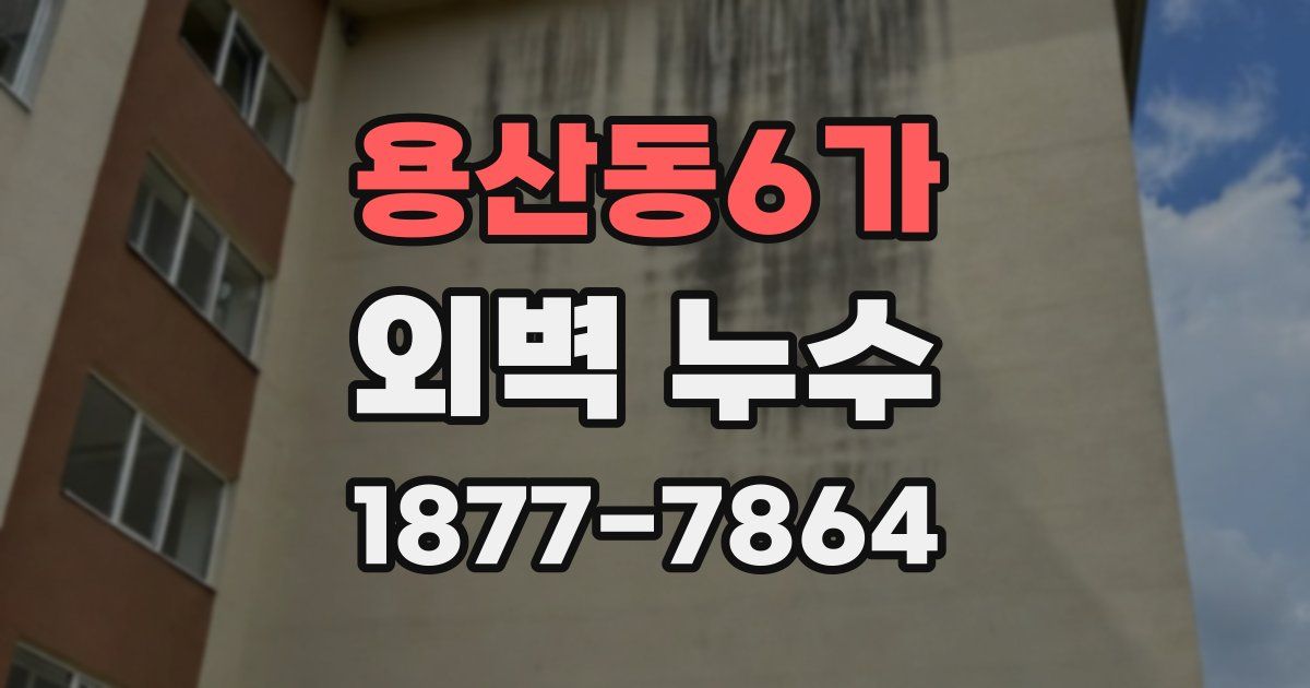 용산동6가 외벽 누수