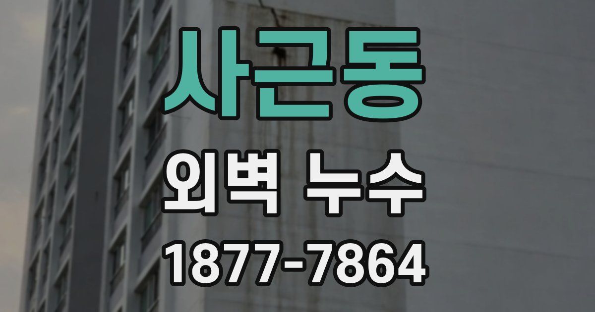 사근동 외벽 누수