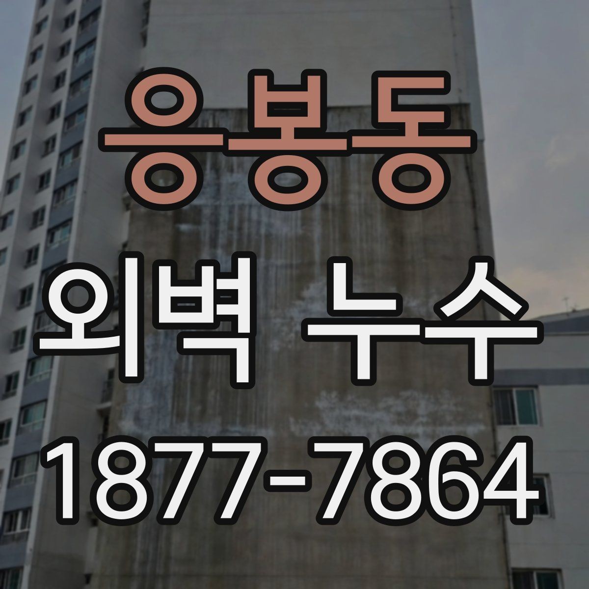응봉동 외벽 누수 보수 방법은 어떤 차이가 있을까