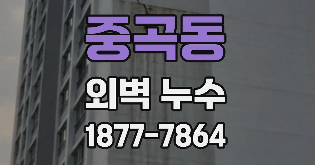 중곡동 외벽 누수