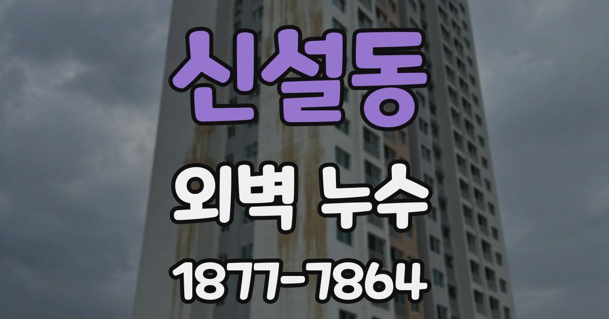 신설동 외벽 누수