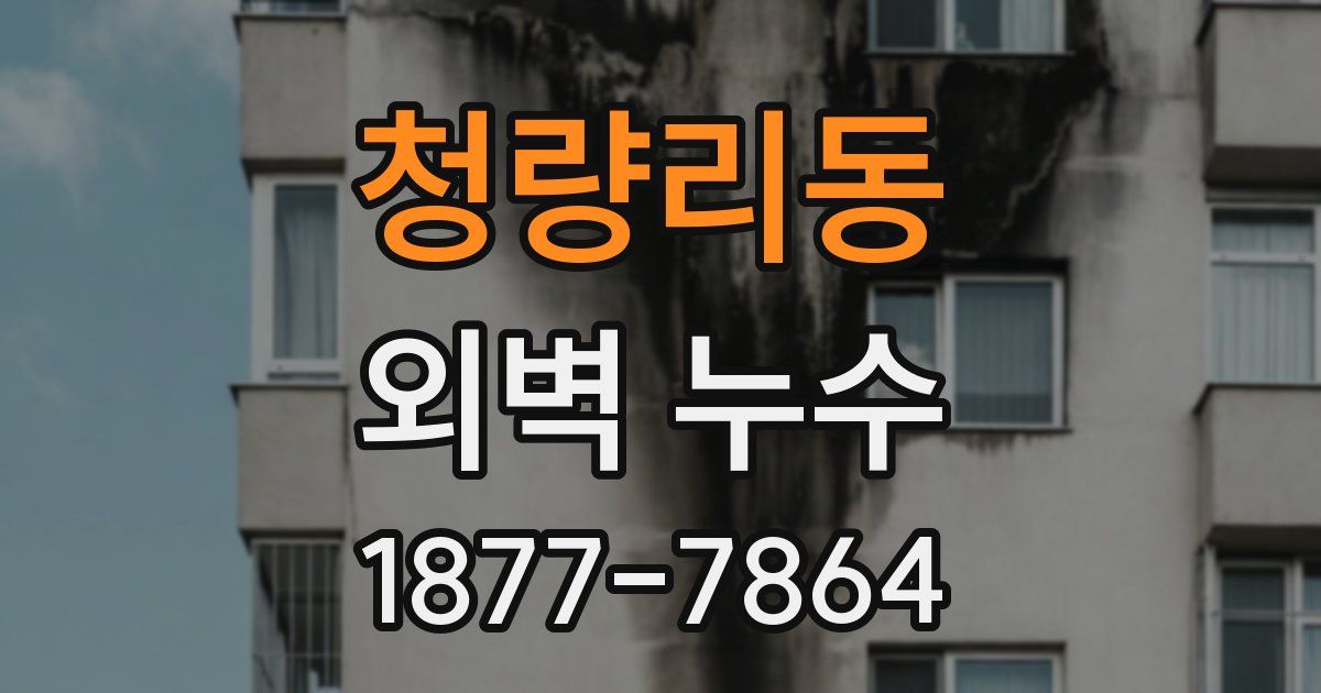청량리동 외벽 누수