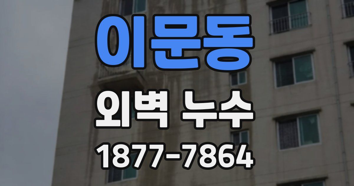이문동 외벽 누수