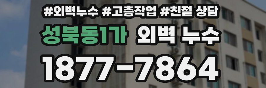 성북동1가 외벽 누수