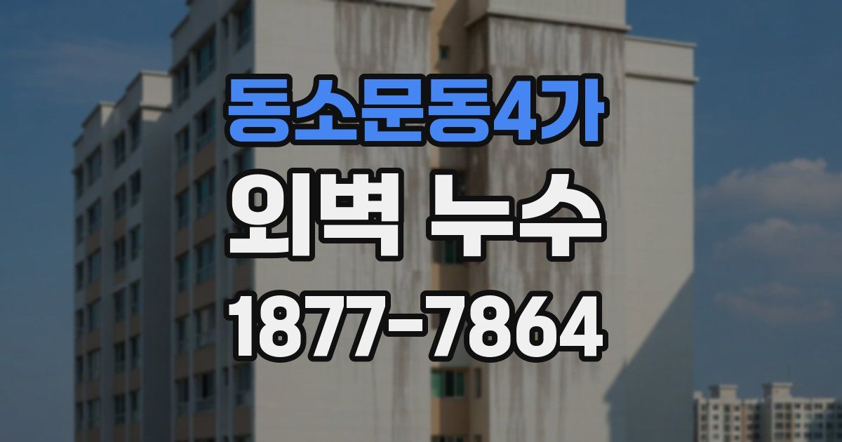 동소문동4가 외벽 누수