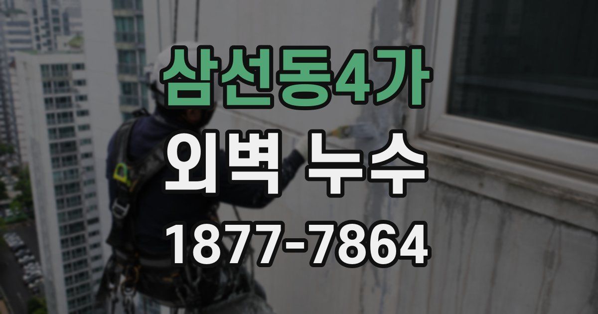 삼선동4가 외벽 누수