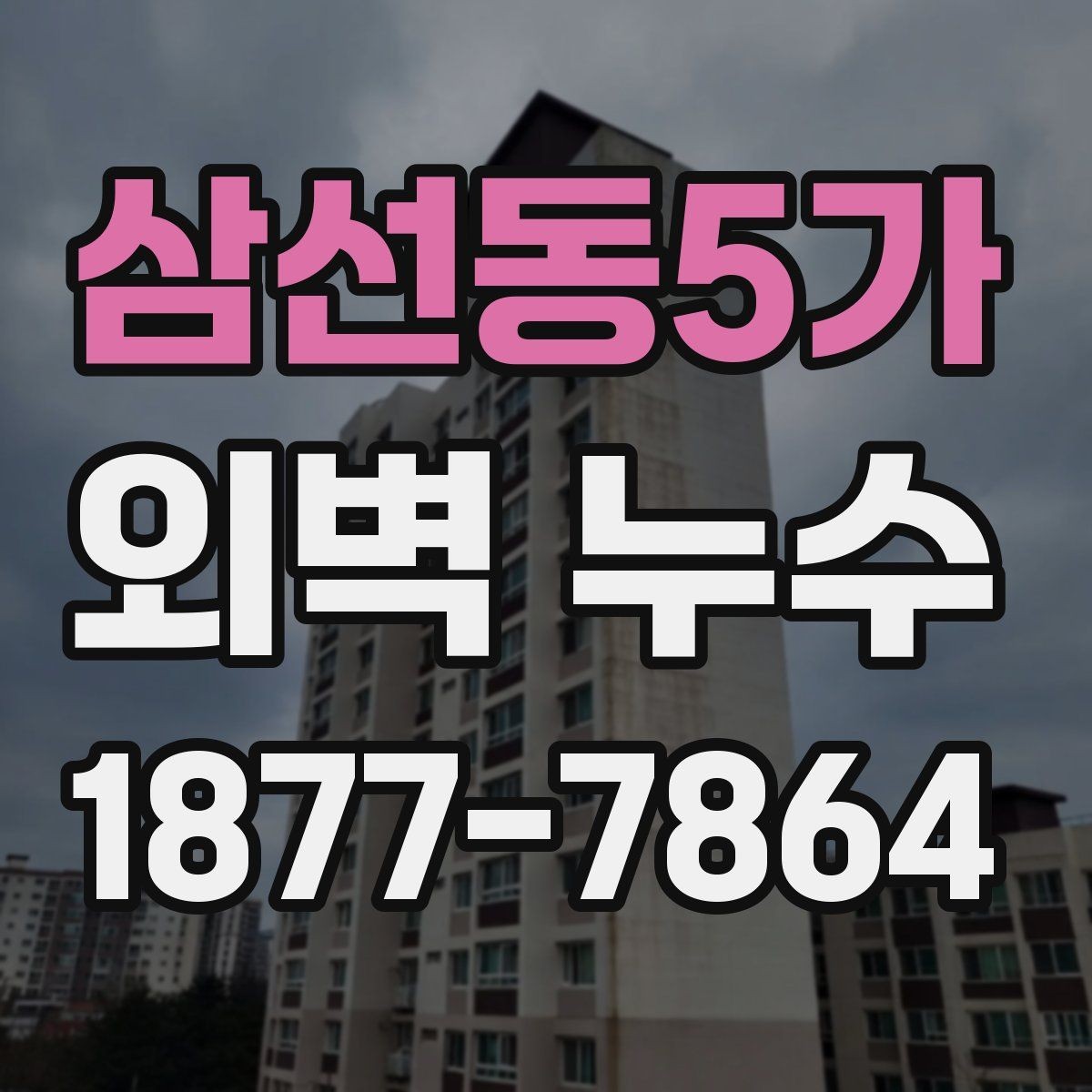 삼선동5가 외벽 누수 수리 비용을 판단하는 기준