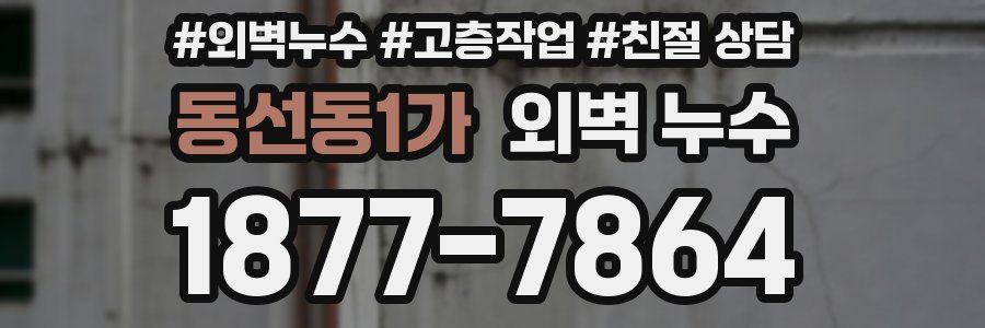 동선동1가 외벽 누수
