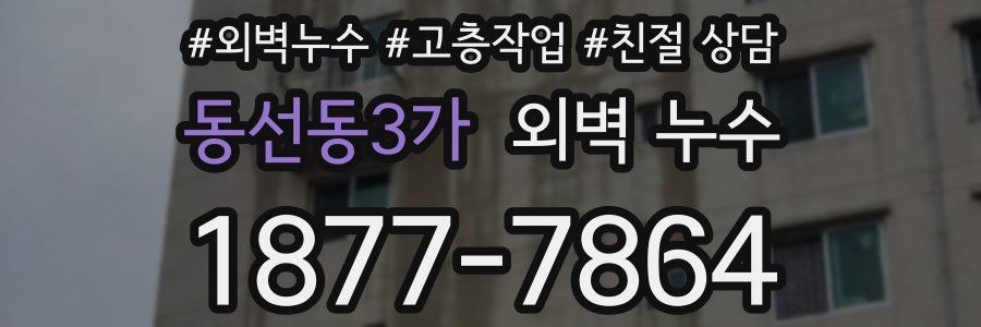 동선동3가 외벽 누수