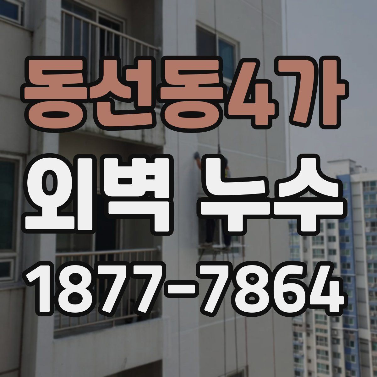 동선동4가 외벽 누수 점검 후 보수 계획 세우는 법