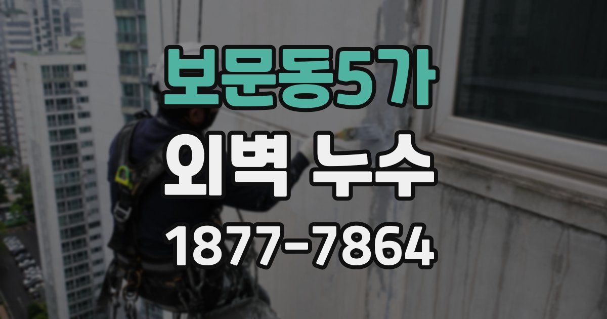 보문동5가 외벽 누수