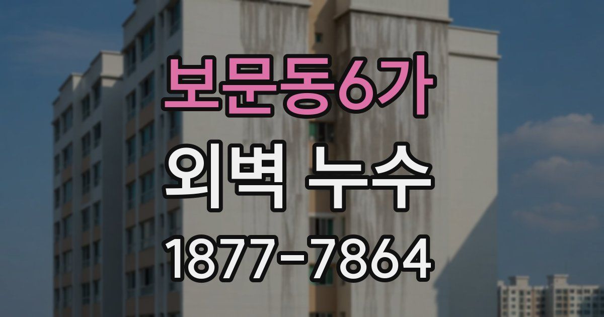 보문동6가 외벽 누수