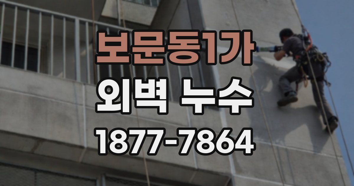 보문동1가 외벽 누수