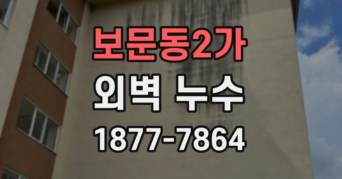 보문동2가 외벽 누수