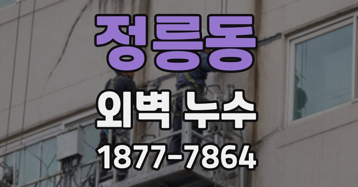 정릉동 외벽 누수