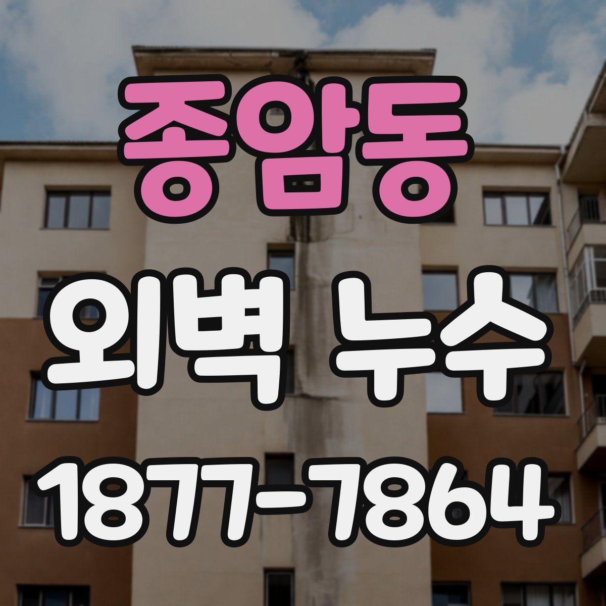 종암동 외벽 누수