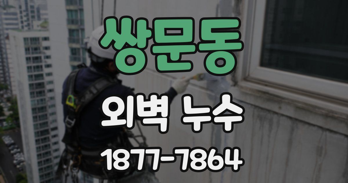 쌍문동 외벽 누수