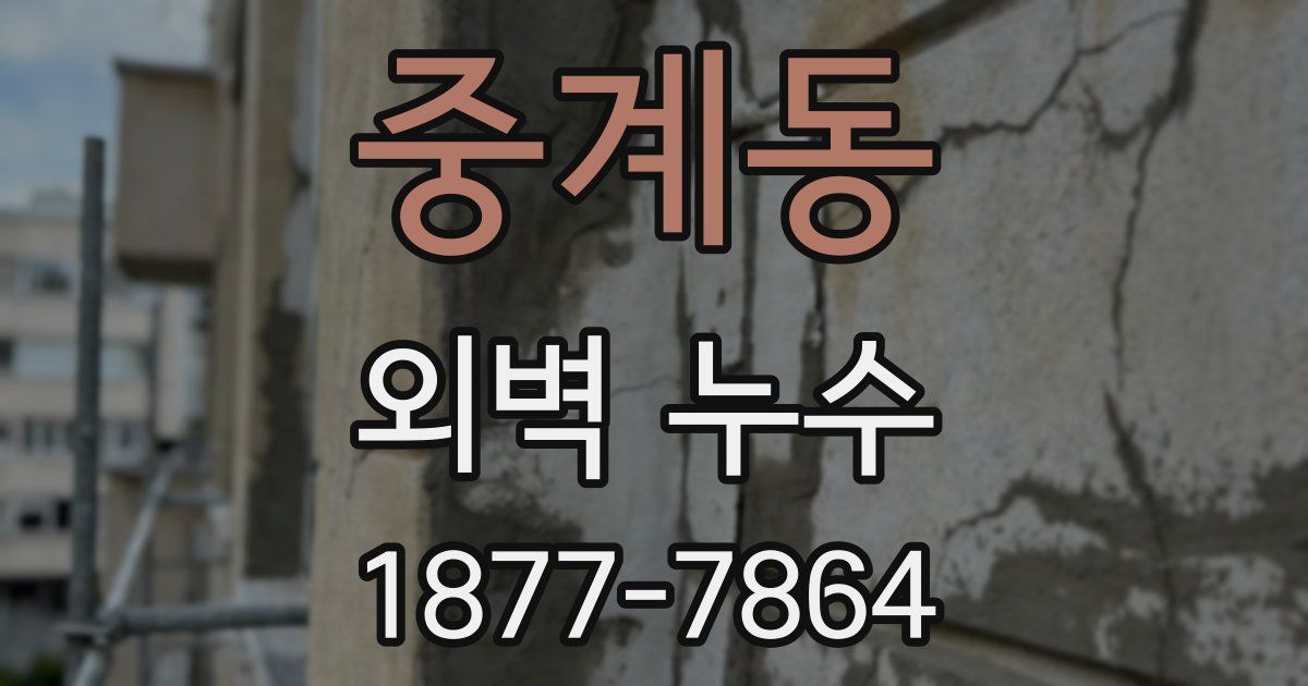 중계동 외벽 누수