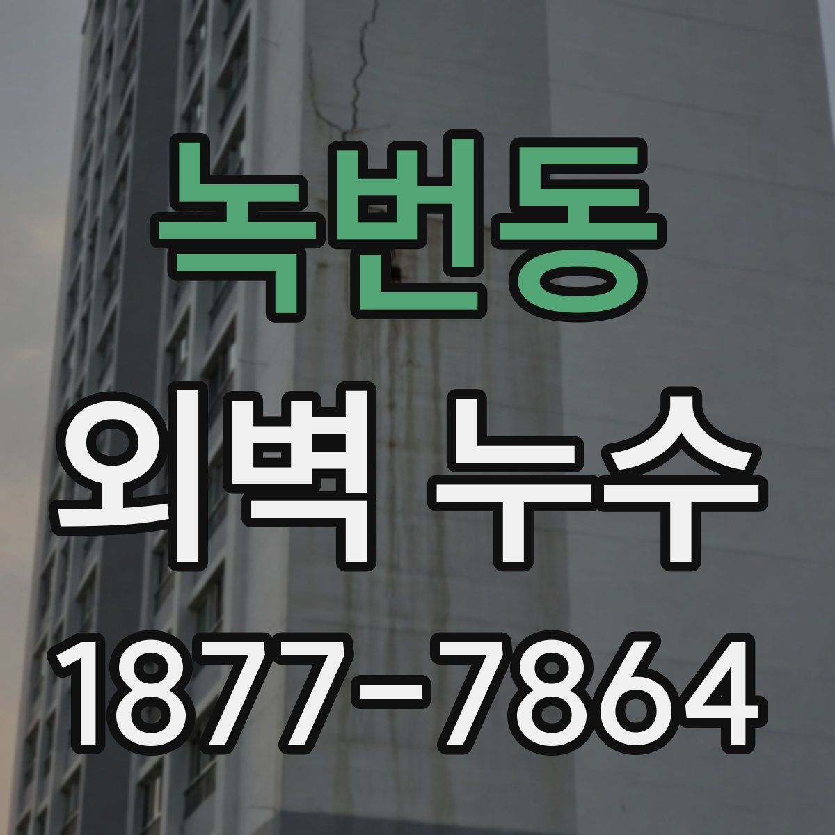 녹번동 외벽 누수