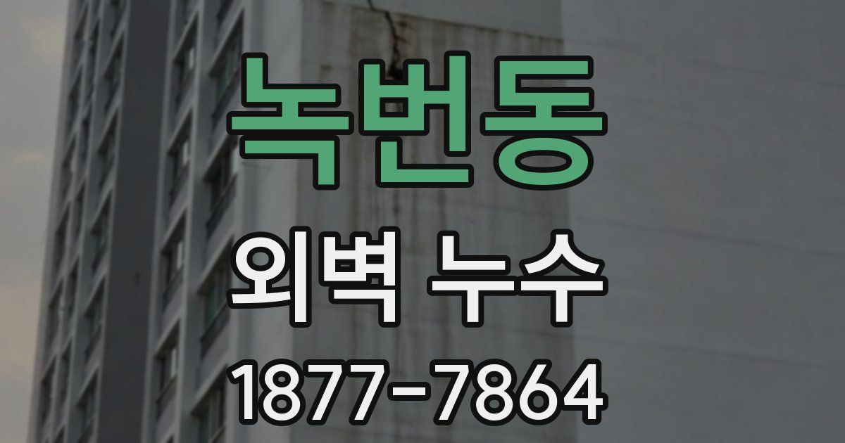녹번동 외벽 누수