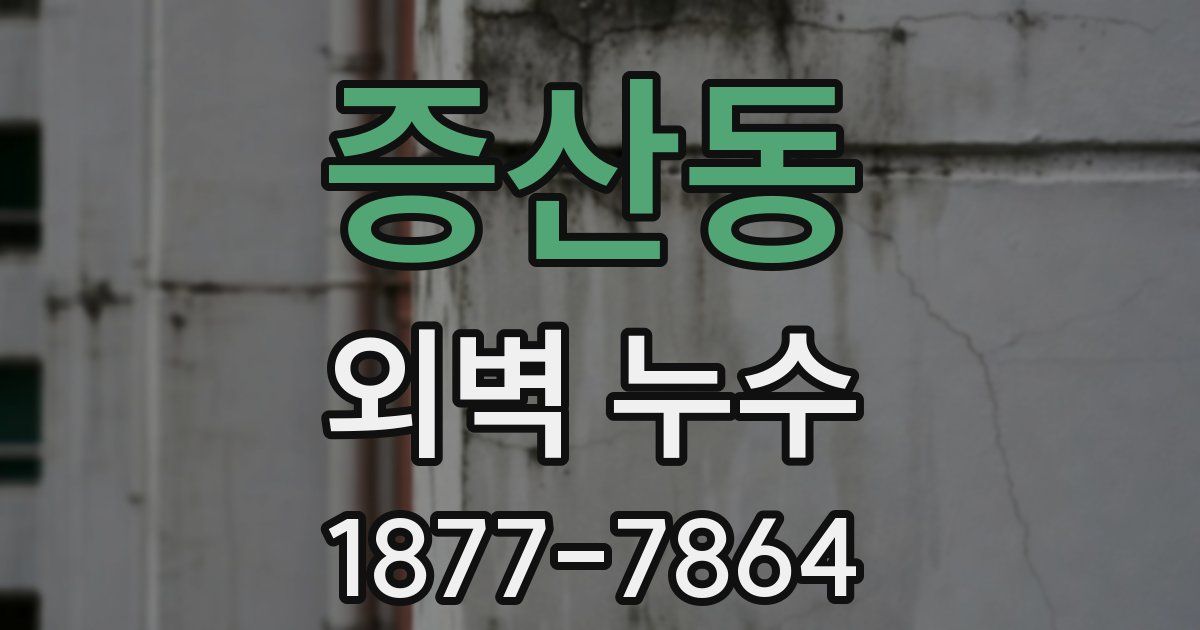 증산동 외벽 누수
