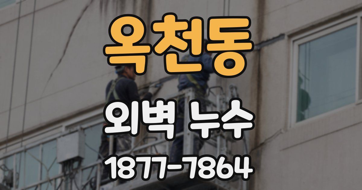옥천동 외벽 누수