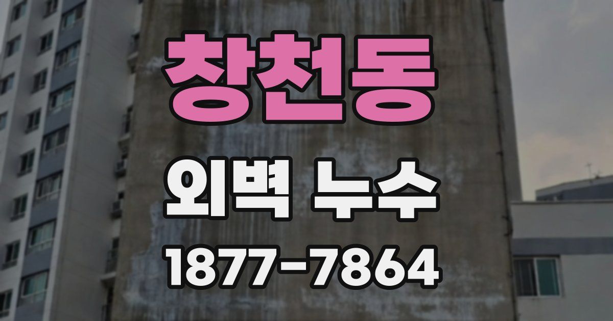 창천동 외벽 누수
