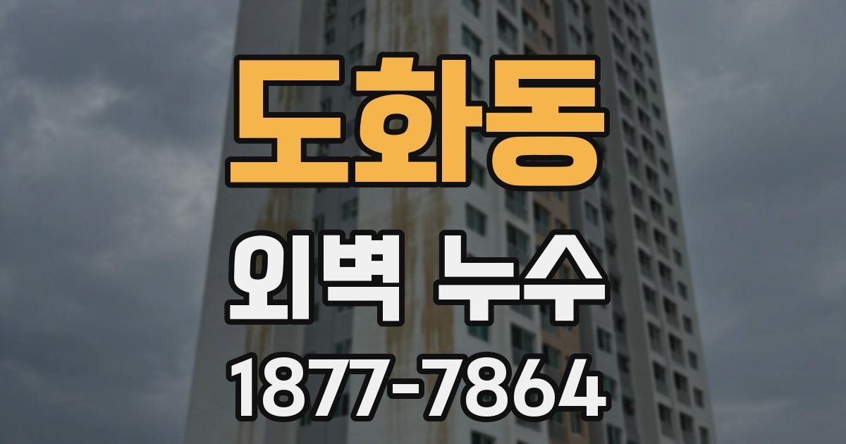 도화동 외벽 누수