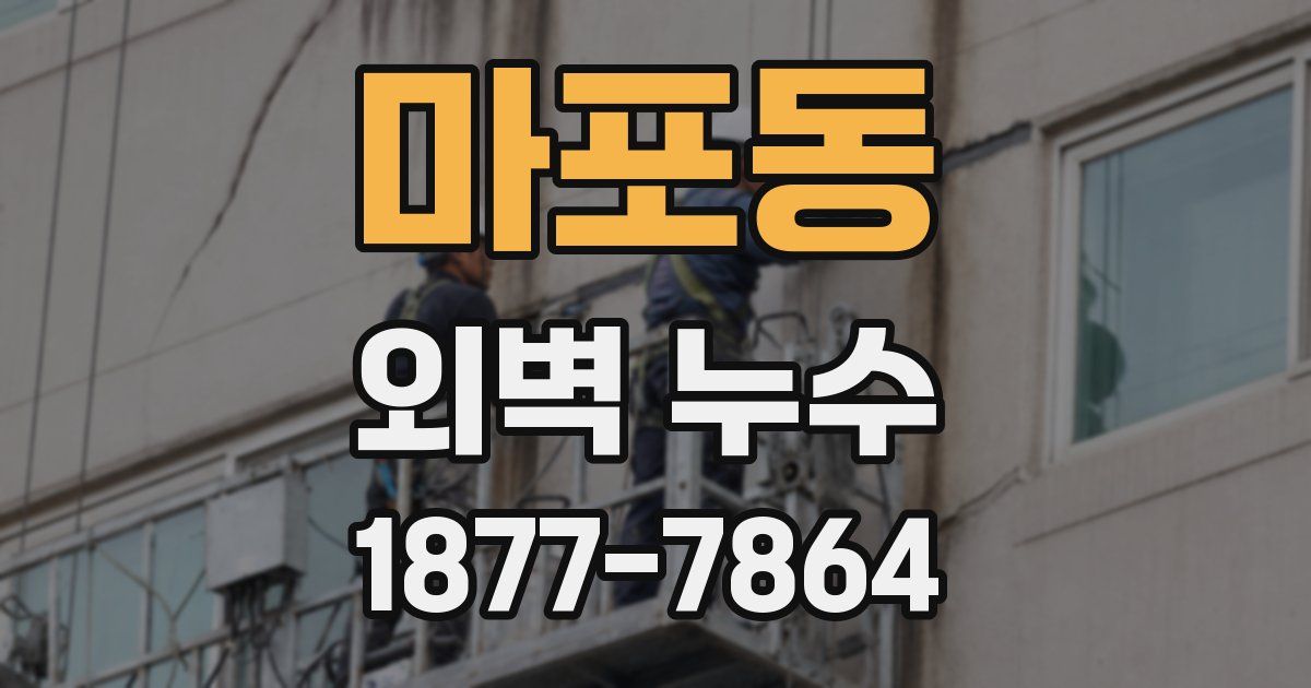 마포동 외벽 누수
