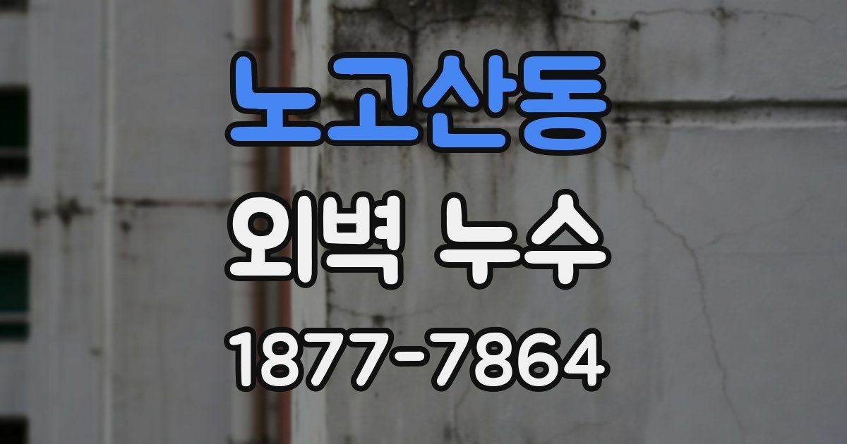 노고산동 외벽 누수