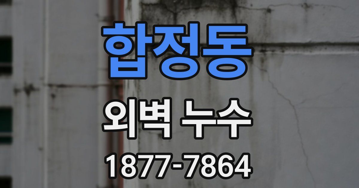 합정동 외벽 누수