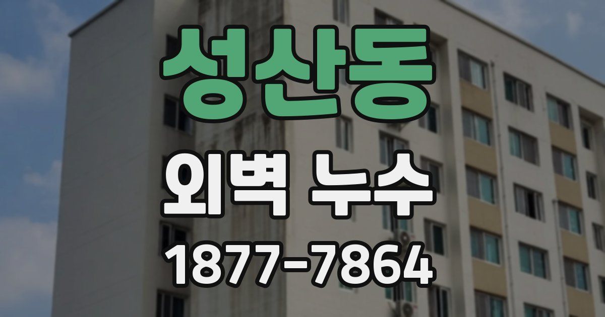 성산동 외벽 누수