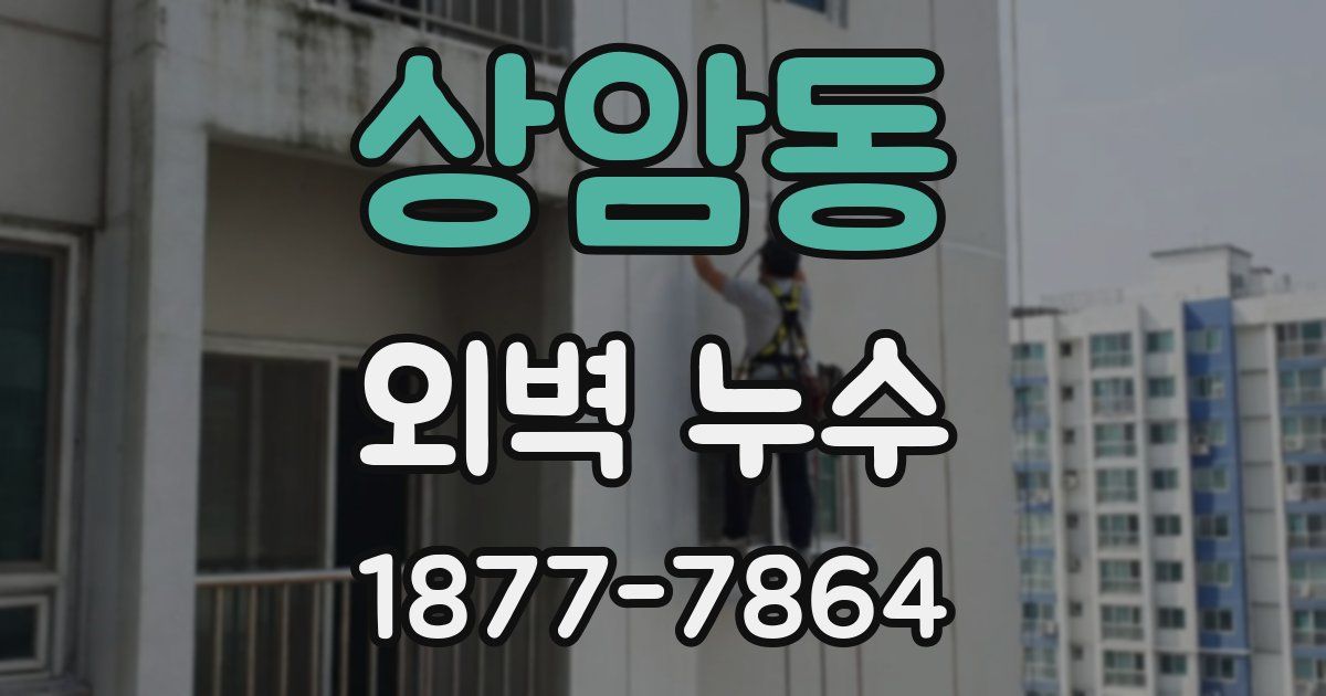 상암동 외벽 누수