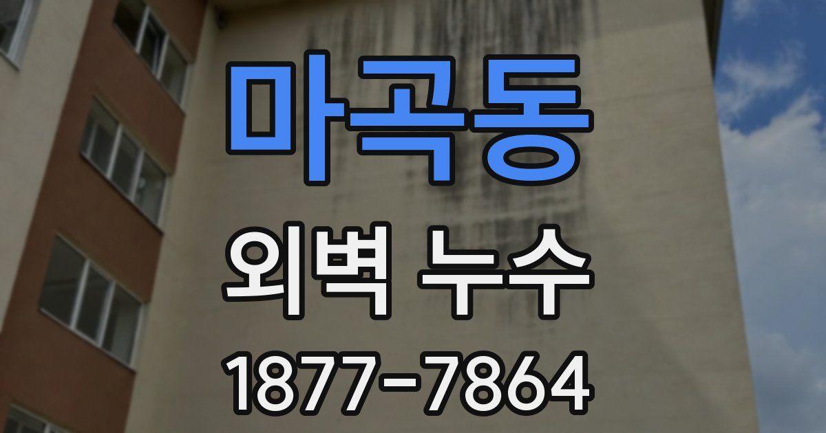 마곡동 외벽 누수