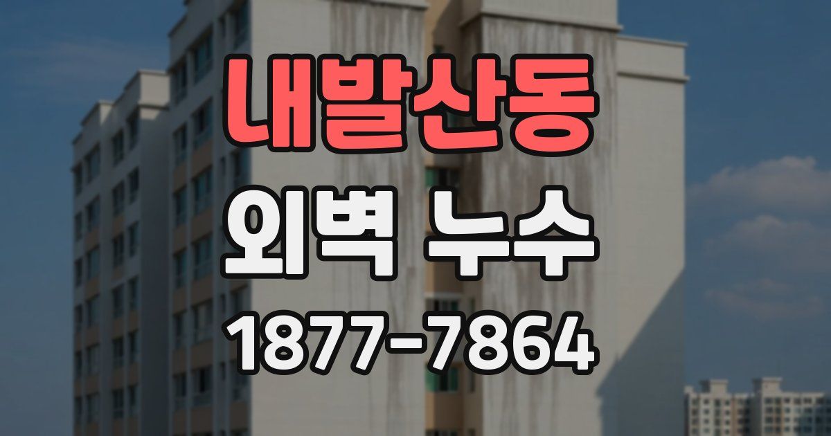 내발산동 외벽 누수