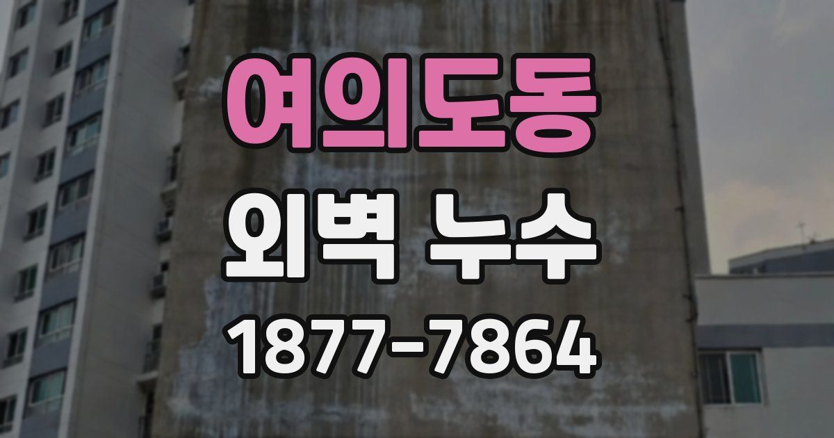 여의도동 외벽 누수