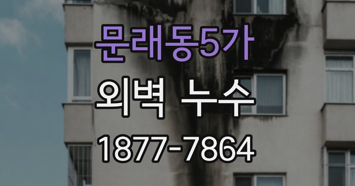 문래동5가 외벽 누수