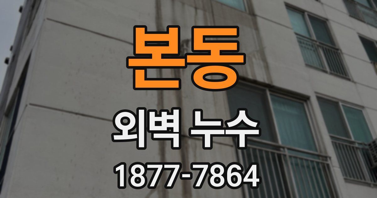 본동 외벽 누수