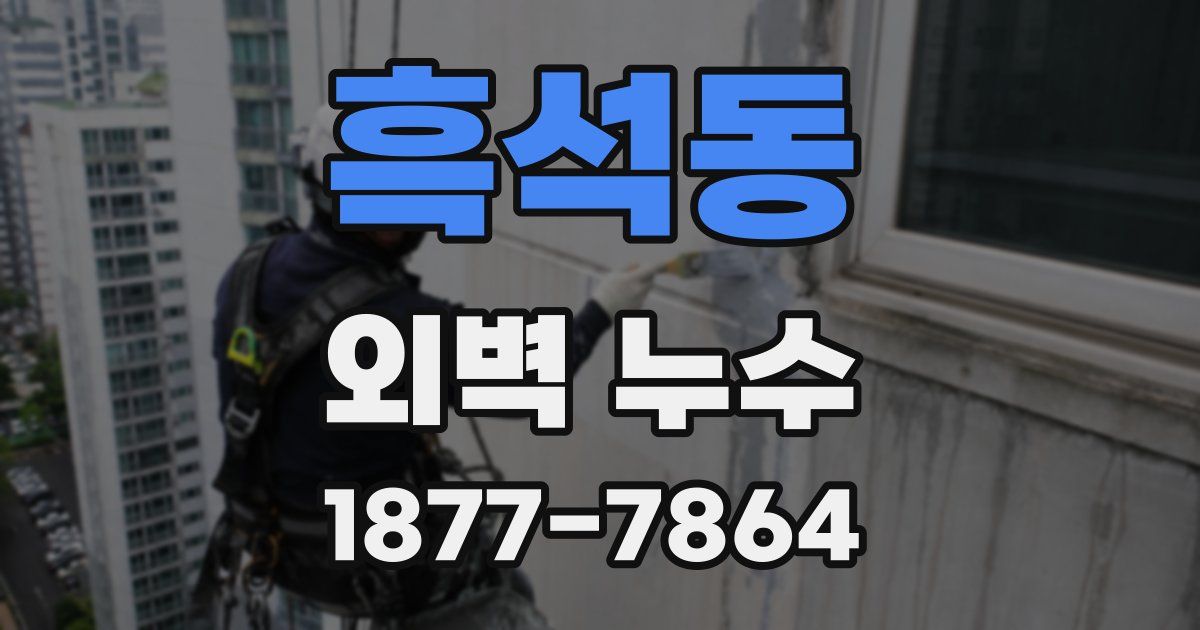 흑석동 외벽 누수