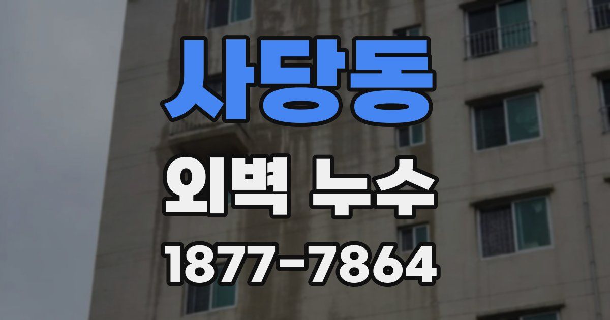사당동 외벽 누수