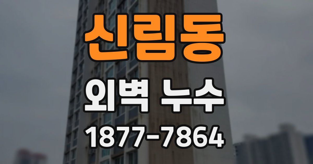 신림동 외벽 누수