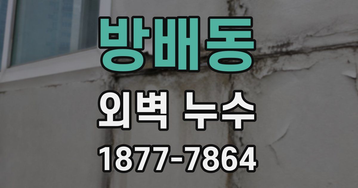 방배동 외벽 누수