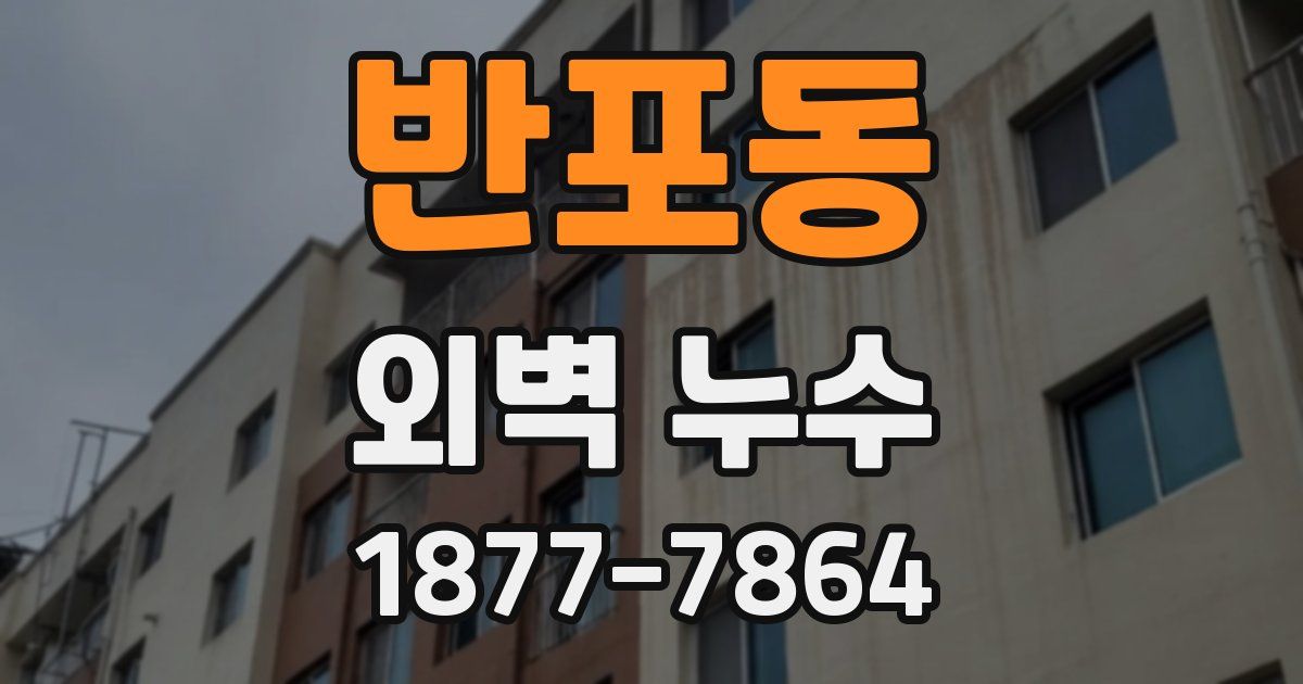반포동 외벽 누수