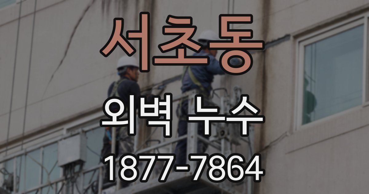 서초동 외벽 누수