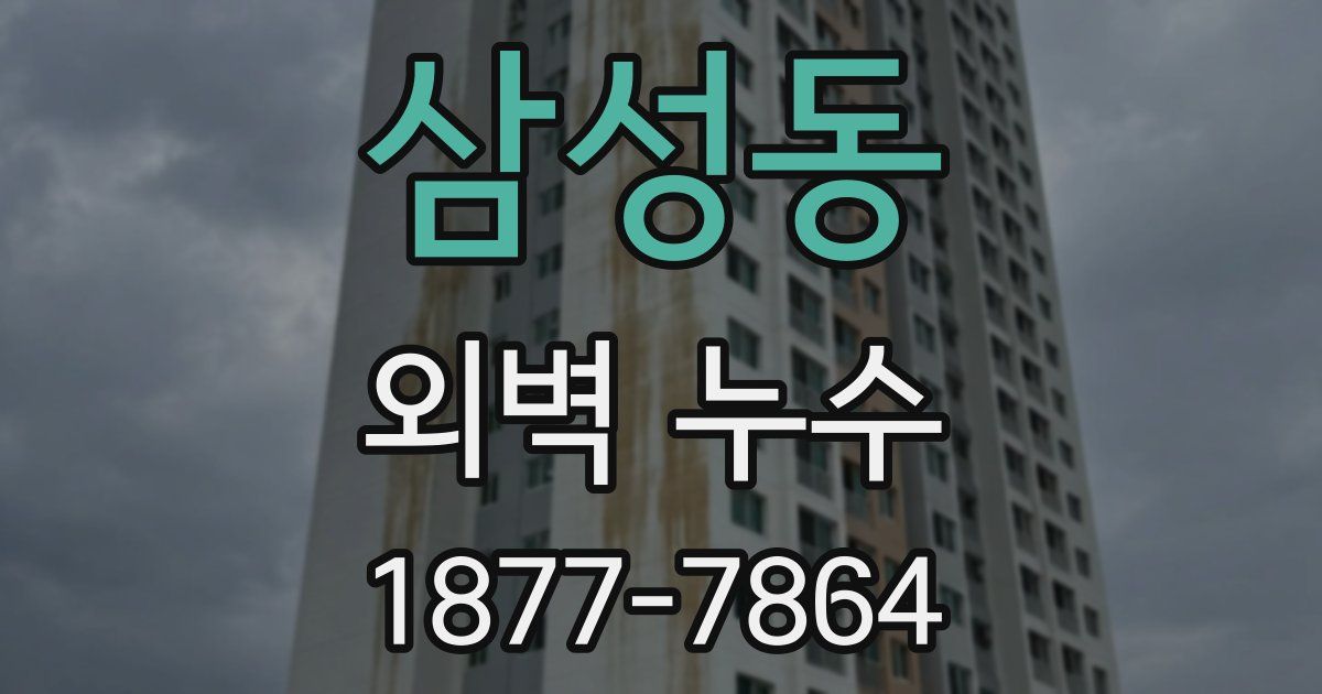 삼성동 외벽 누수