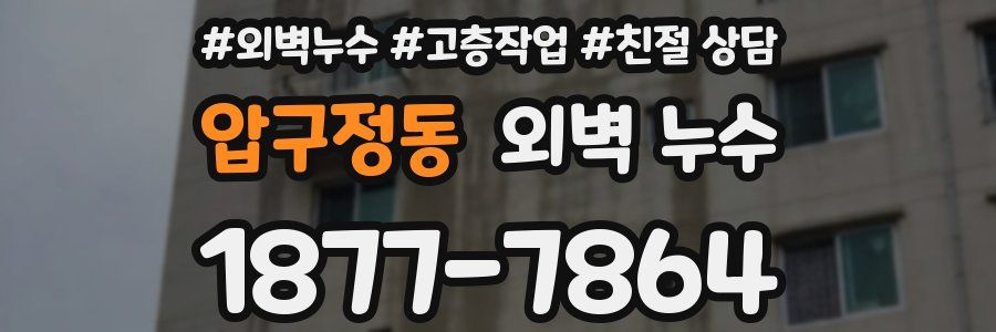 압구정동 외벽 누수