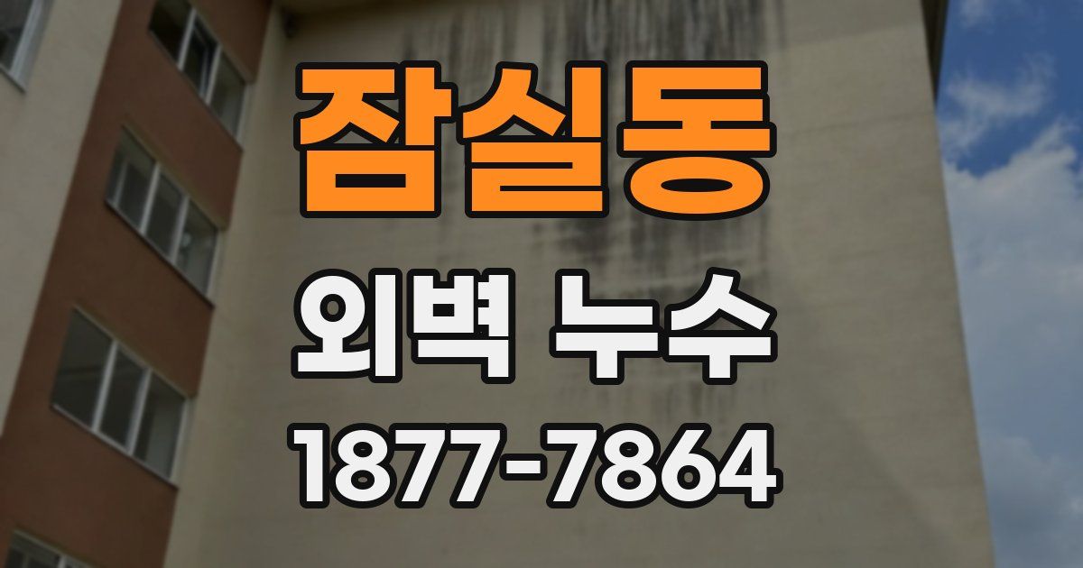잠실동 외벽 누수