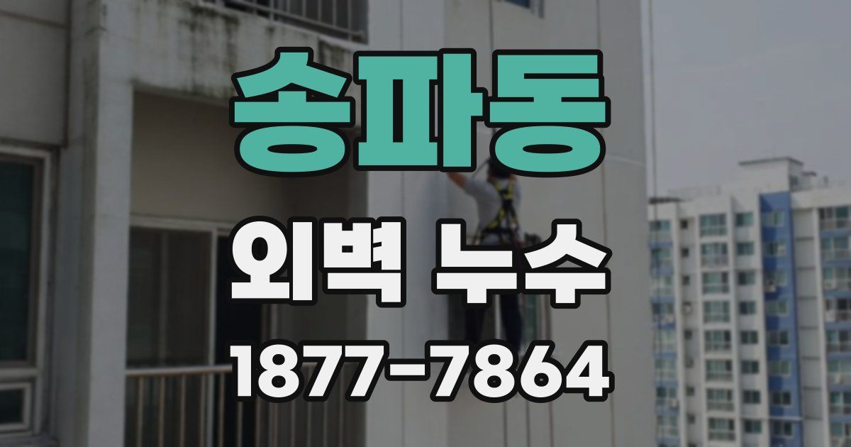 송파동 외벽 누수